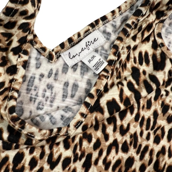 Love, Fire Girls Medium Leopard Print V-Neck Tank Top NWT. - Picture 5 of 8